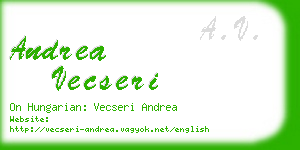 andrea vecseri business card